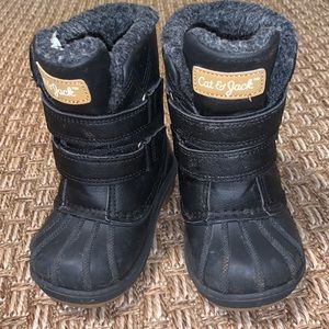 Cat & Jack Winter Boots Unisex Black Baby-Toddler Size 6